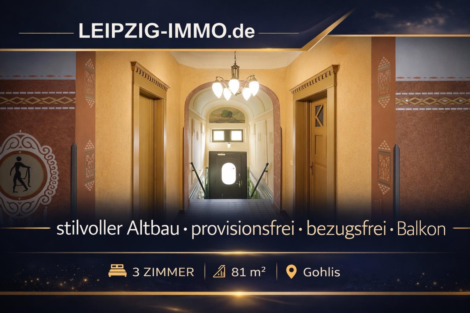 VERKAUFT: GOHLIS **BEZUGSFREI ab sofort ** PROVISIONSFREI** 3 ZKB ** BALKON ** STUCK VERKAUFT: GOHLIS **BEZUGSFREI ab sofort ** PROVISIONSFREI** 3 ZKB ** BALKON ** STUCK