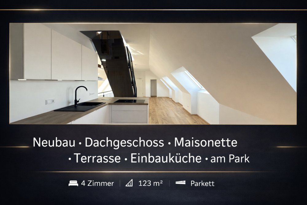 ** Wohntraum mit Fernblick ** Dachgeschoss-Maisonette mit Dachterrasse ** Einbauküche ** 2 Bäder ** Lift ** Parkett ** Wohntraum mit Fernblick ** Dachgeschoss-Maisonette mit Dachterrasse ** Einbauküche ** 2 Bäder ** Lift ** Parkett