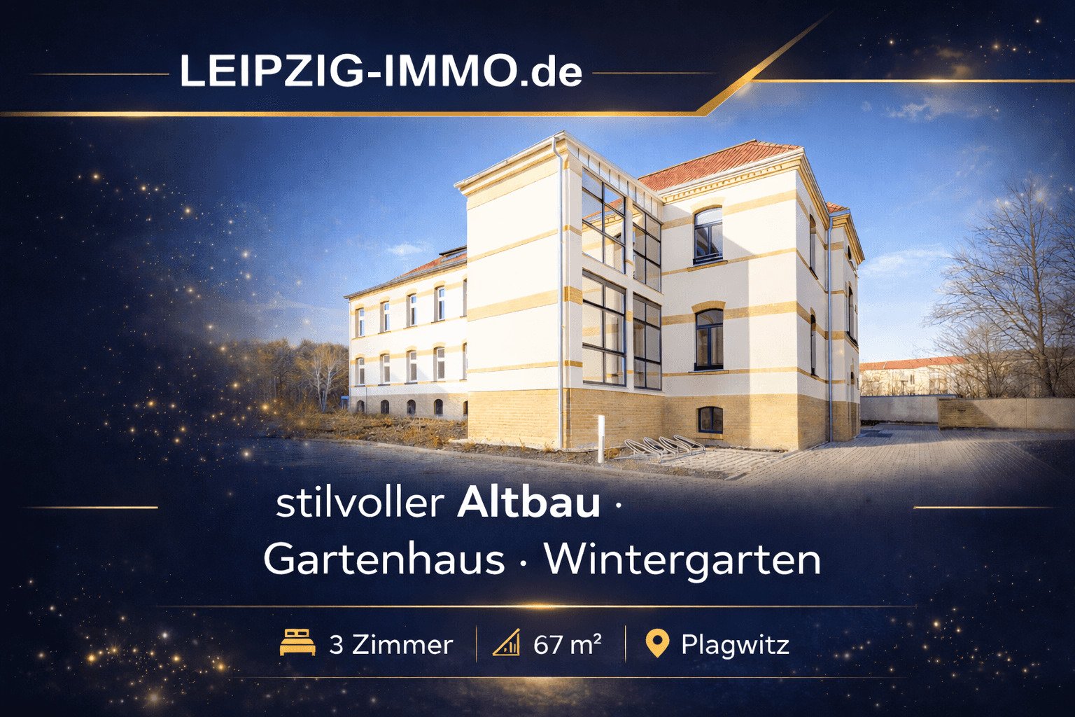 Wintergartenwohnung mit Stellplatz in Plagwitz ** Wintergarten ** Parkett ** ruhige Lage Wintergartenwohnung mit Stellplatz in Plagwitz ** Wintergarten ** Parkett ** ruhige Lage