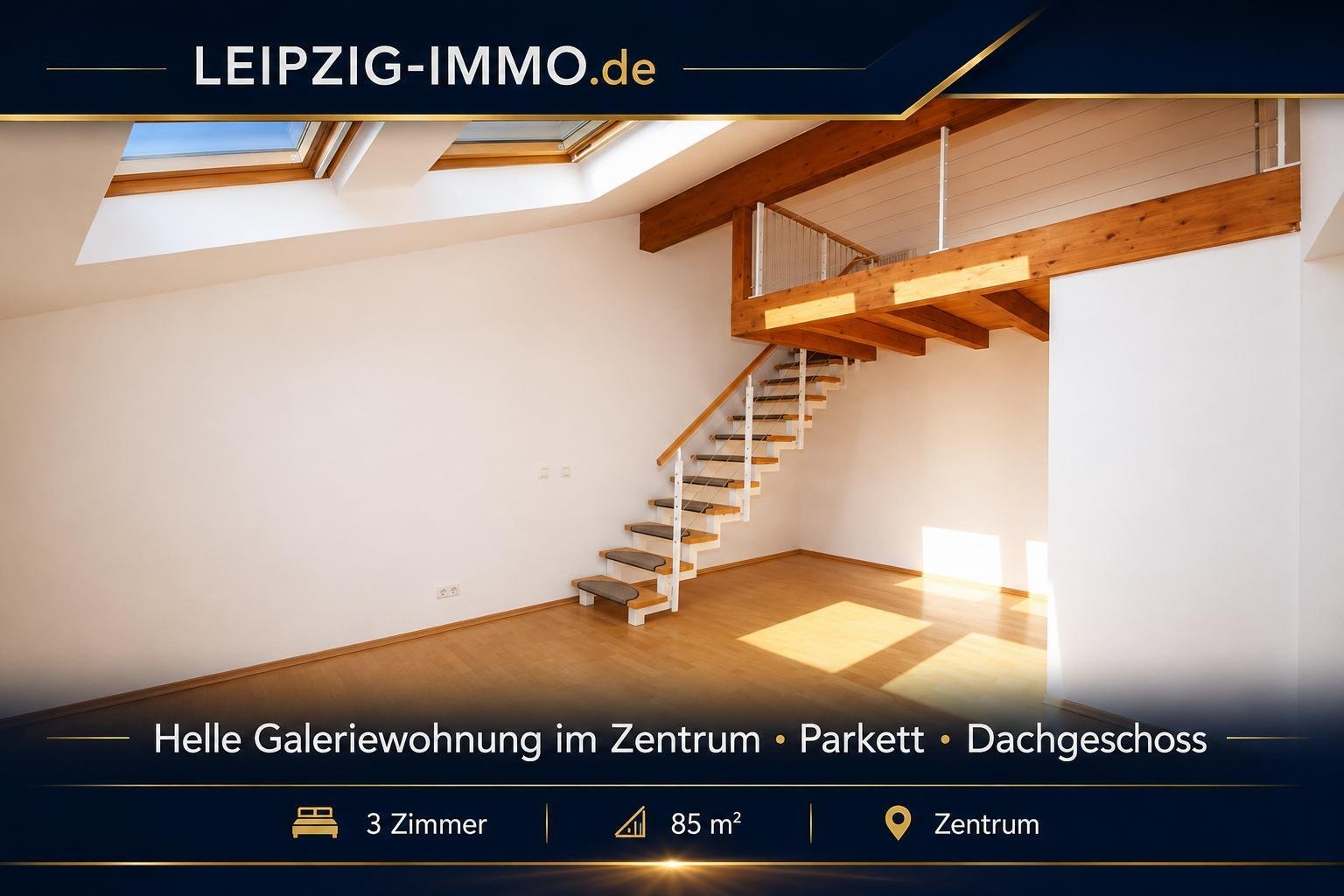 ** LEIPZIG-ZENTRUM ** Moderne 3 Raum-Galeriewohnung ** Parkett * GWC ** LEIPZIG-ZENTRUM ** Moderne 3 Raum-Galeriewohnung ** Parkett * GWC