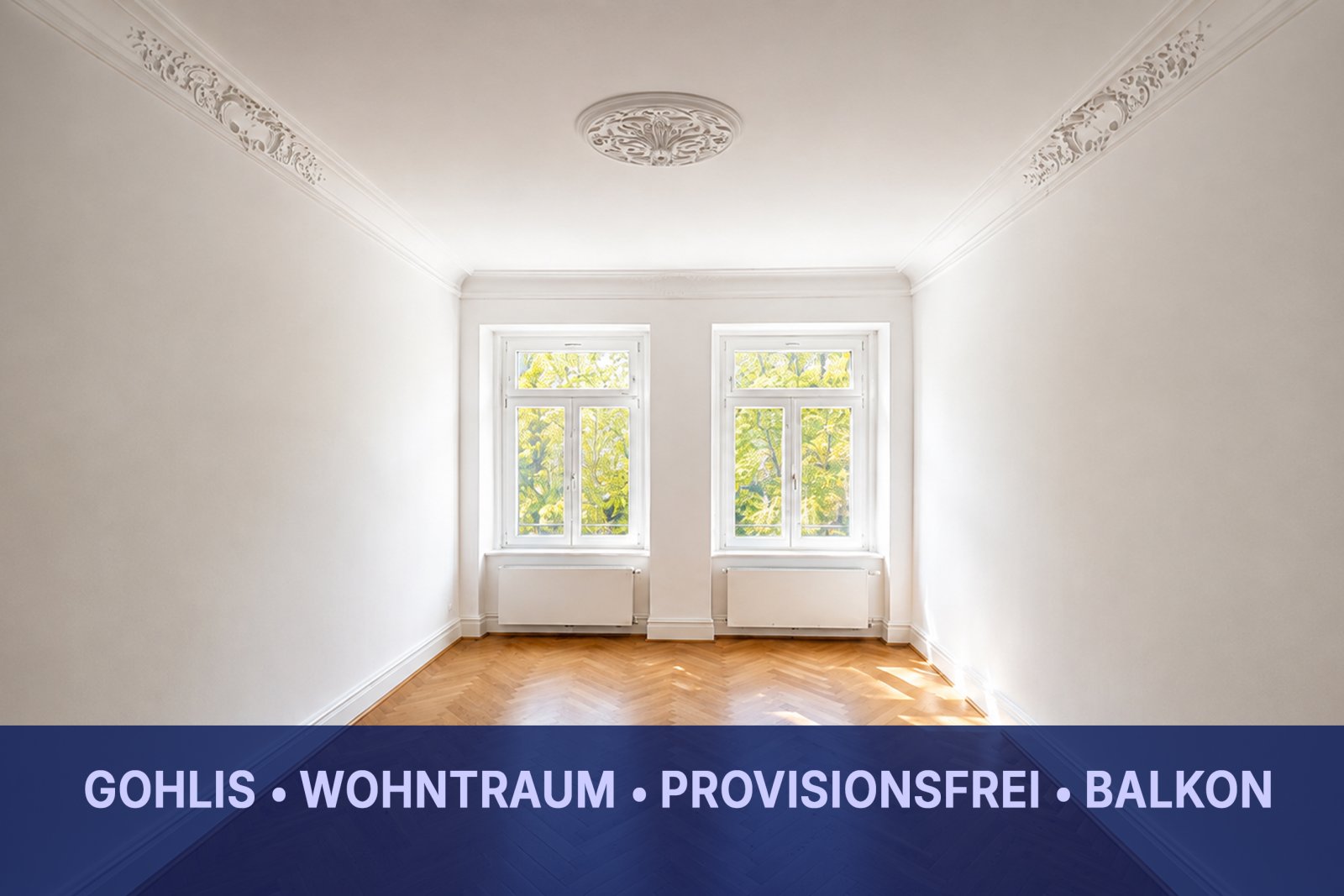 Wohnperle in Gohlis • PROVISIONSFREI • edle 2-Raumwohnung • hochwertig saniert • Balkon • Stuck • Garten Wohnperle in Gohlis • PROVISIONSFREI • edle 2-Raumwohnung • hochwertig saniert • Balkon • Stuck • Garten