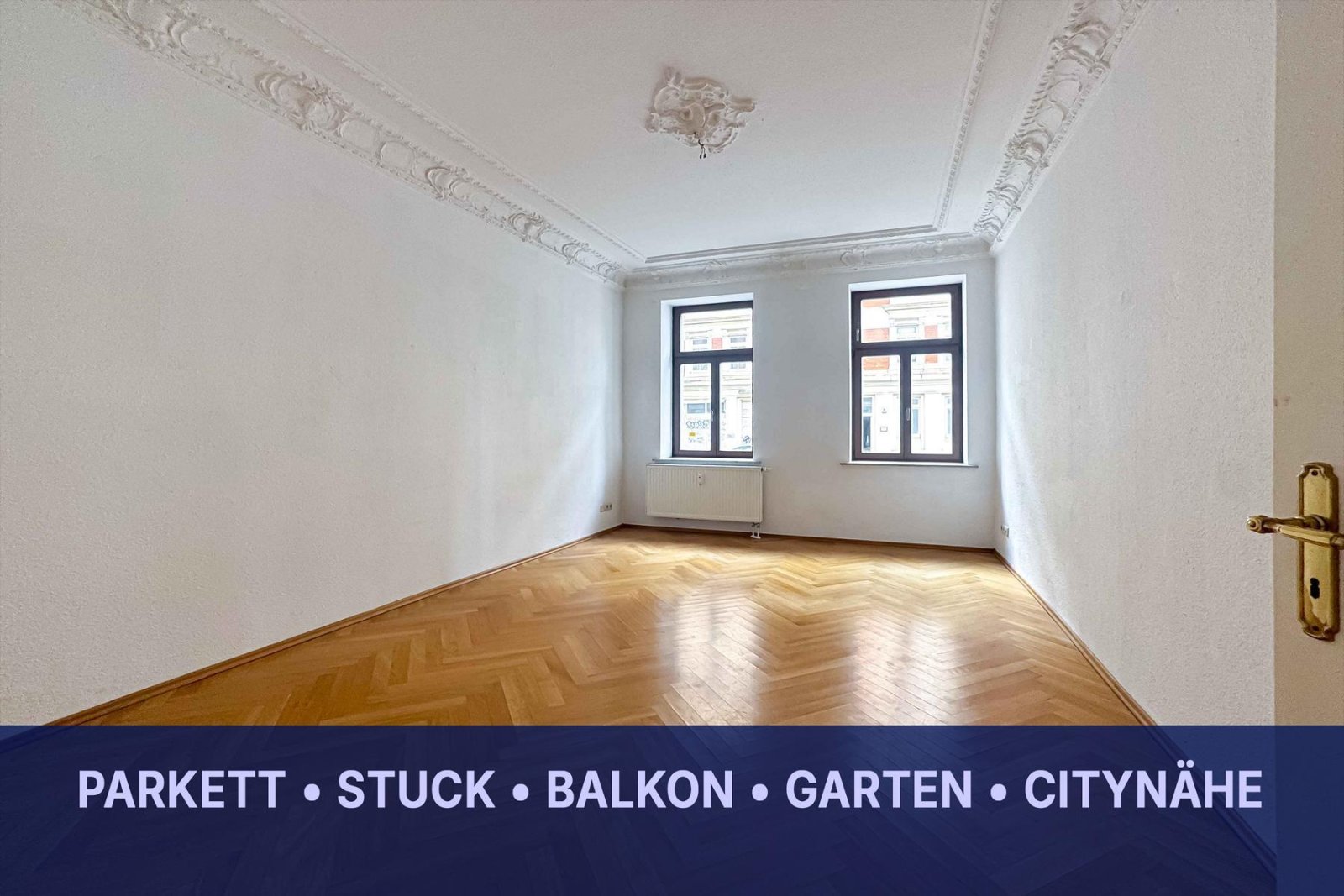 Edle Wohnung in Citynähe * Balkon mit Gartenzugang * Stuck * TLB mit Wanne + Dusche * Parkett Edle Wohnung in Citynähe * Balkon mit Gartenzugang * Stuck * TLB mit Wanne + Dusche * Parkett