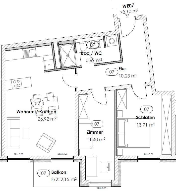 Grundriss WE 7 (1. OG)