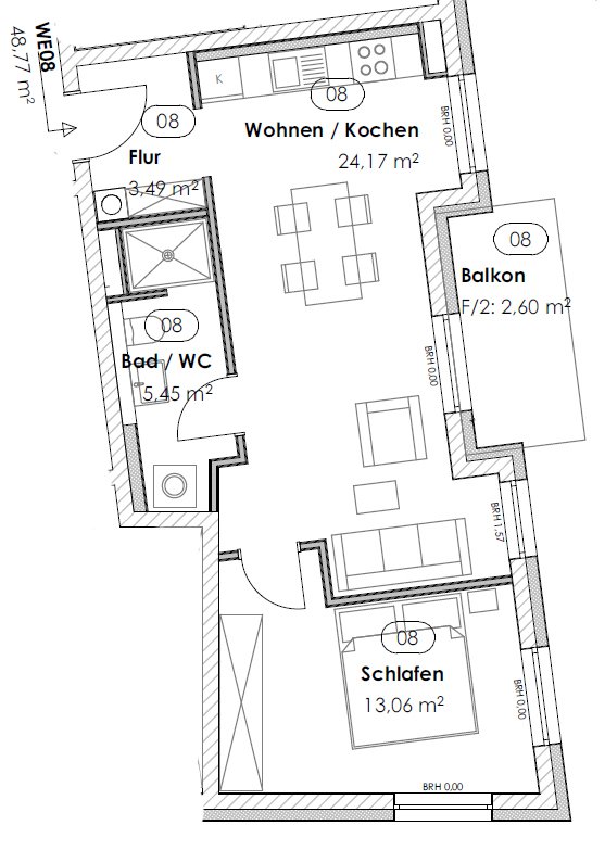 Grundriss WE 8 (1. OG)