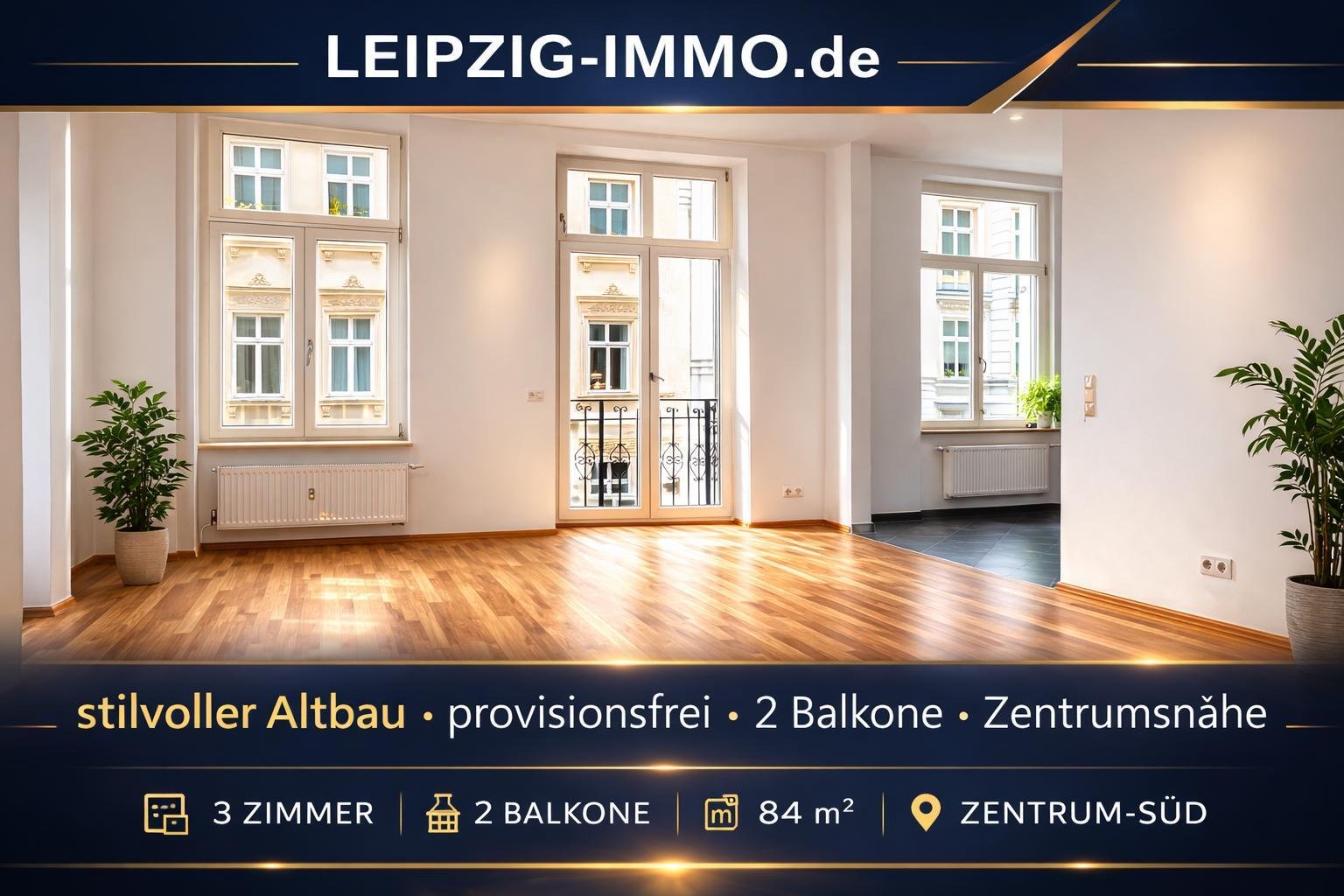 RESERVIERT: Seltene Gelegenheit ** vermietete 3-Raumwohnung im Zentrum-Süd ** 2 Balkone ** GWC ** Parkett RESERVIERT: Seltene Gelegenheit ** vermietete 3-Raumwohnung im Zentrum-Süd ** 2 Balkone ** GWC ** Parkett