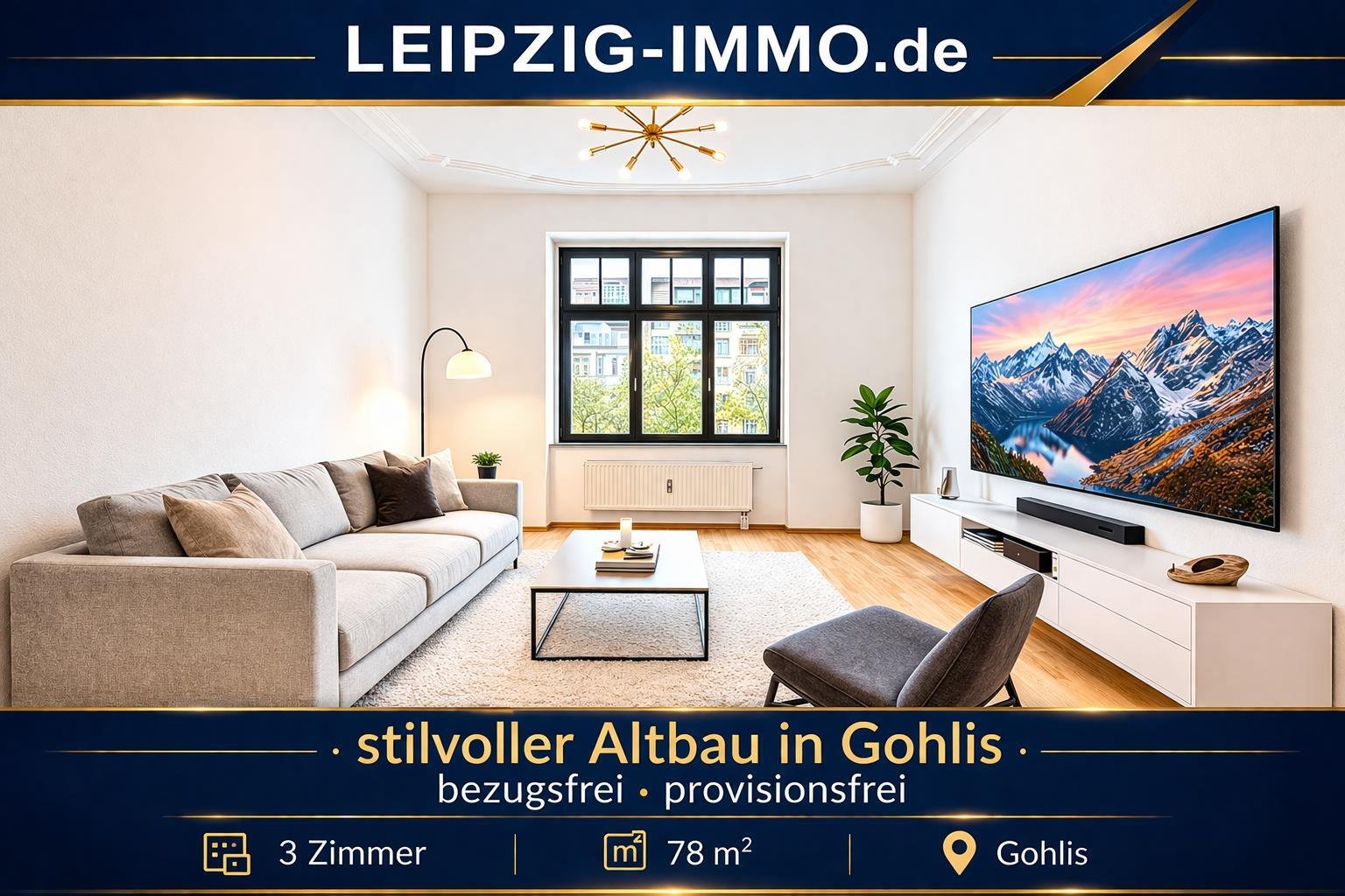 Familienwohnung in GOHLIS • BEZUGSFREI • PROVISIONSFREI • 3 ZKB • BALKON Familienwohnung in GOHLIS • BEZUGSFREI • PROVISIONSFREI • 3 ZKB • BALKON